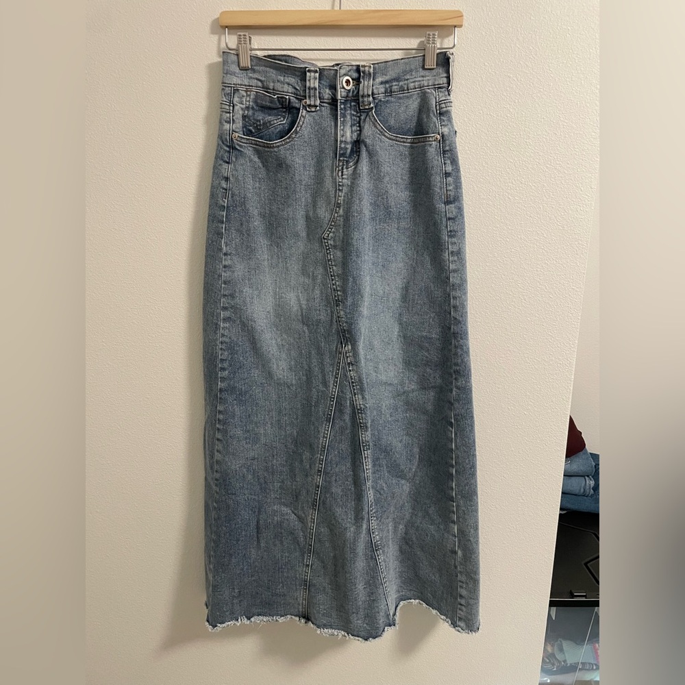 Inherit Co. Piper Denim A-Line Maxi Skirt Size 2